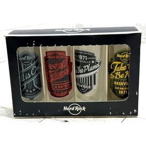 HARD ROCK CAFE MEMPHIS TENNESSEE MANTRA CORDIAL SHOT GLASSES BOX SET OF (4)